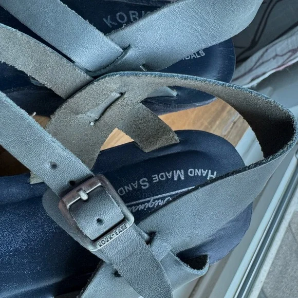 Kork Ease Bette Blue Wedge Strap Sandals 7 - Picture 8 of 8